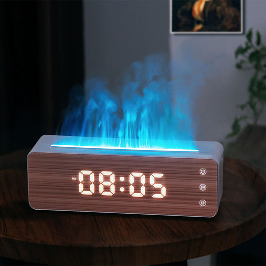Flame Humidifier Aromatherapy Clock