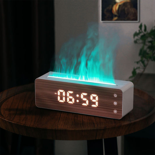 Flame Humidifier Aromatherapy Clock