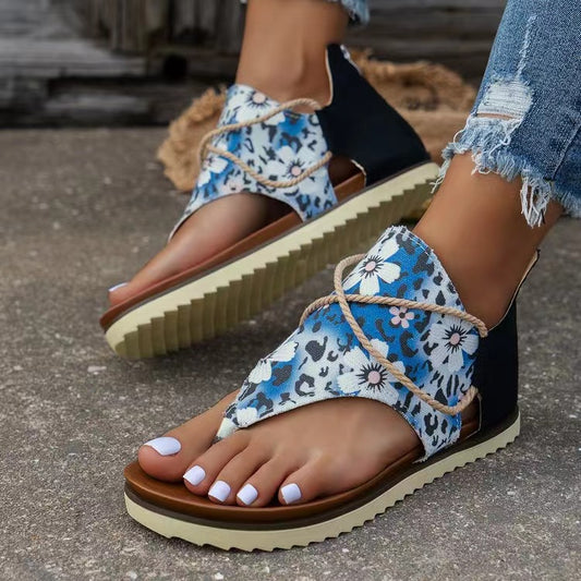 Women's Flip-toe Printed Sandals