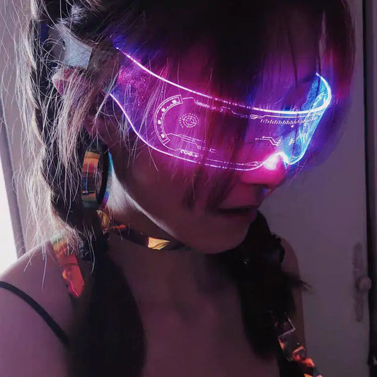 Cyberpunk Style LED Glasses